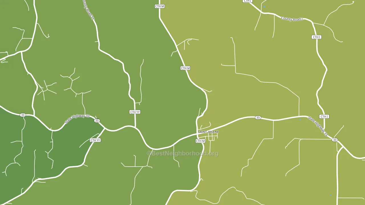 St. Joseph, WI block-group voter-turnout map