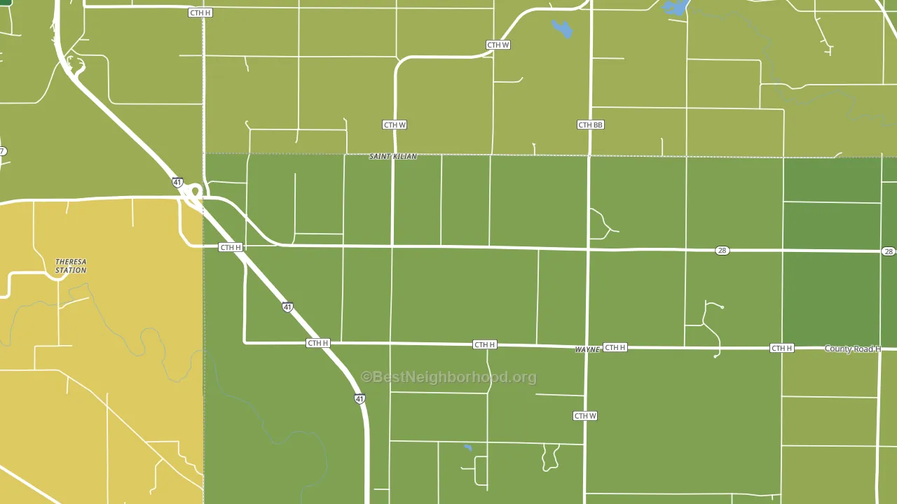 St. Kilian, WI block-group voter-turnout map
