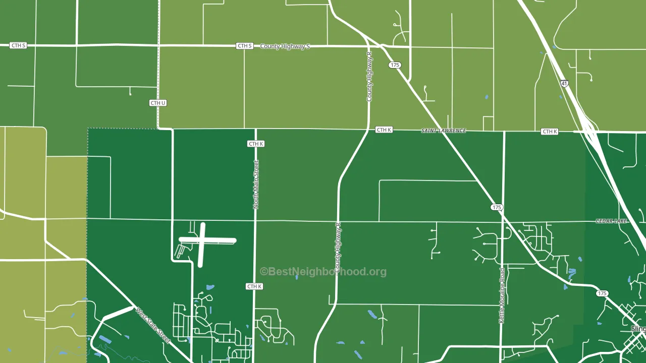 St. Lawrence, WI block-group voter-turnout map