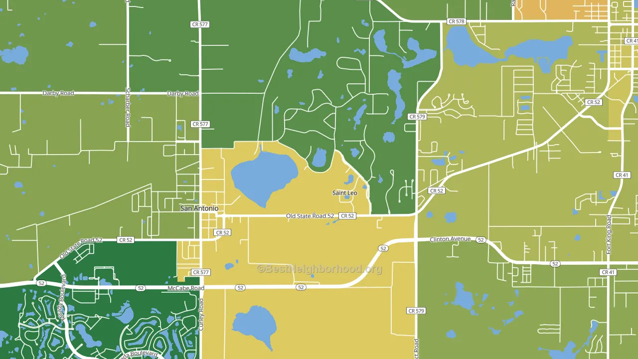 St. Leo, FL block-group voter-turnout map