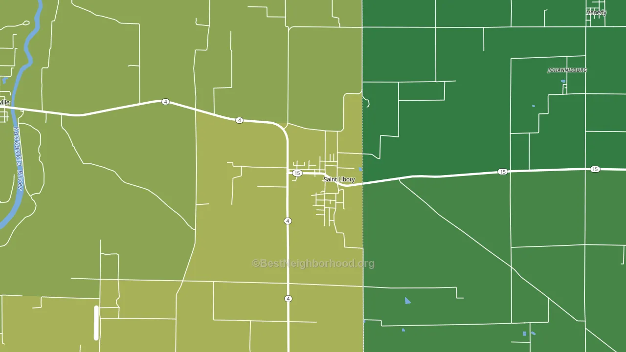 St. Libory, IL block-group voter-turnout map
