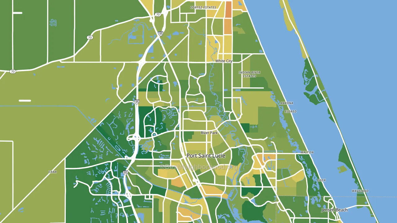 St. Lucie County, FL block-group voter-turnout map
