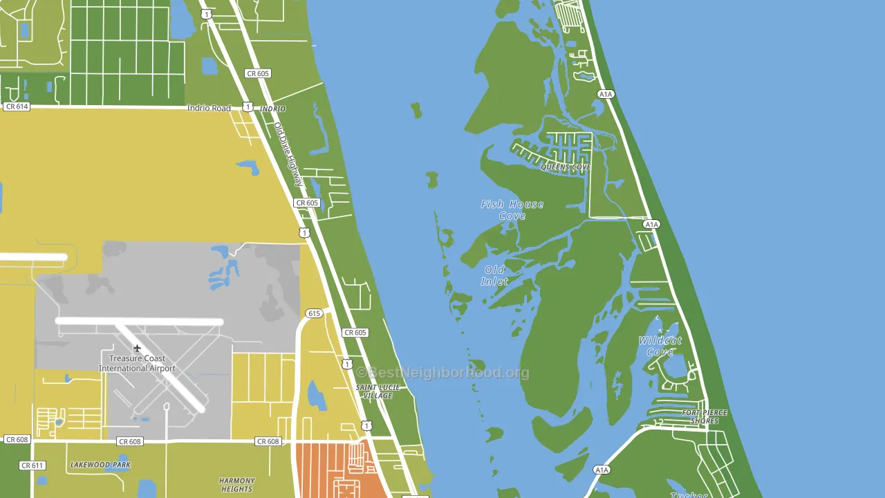 St. Lucie Village, FL block-group voter-turnout map