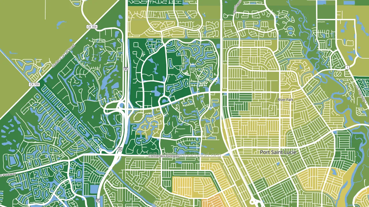 St. Lucie West, Port St. Lucie, FL block-group voter-turnout map