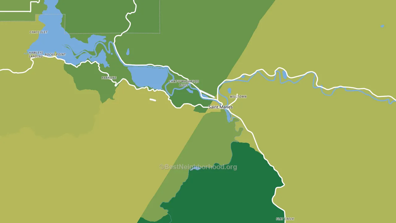 St. Maries, ID block-group voter-turnout map