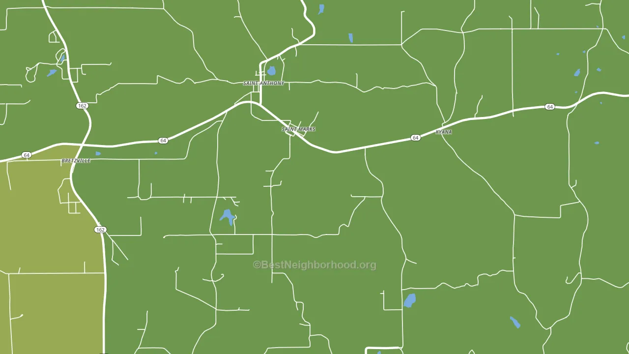 St. Marks, IN block-group voter-turnout map