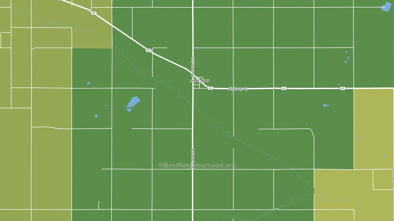 St. Mary, NE block-group voter-turnout map