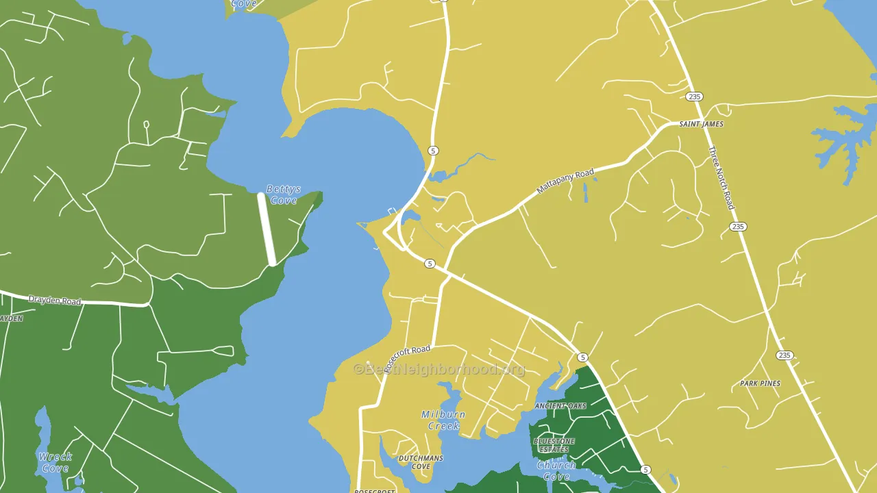 St. Marys City, MD block-group voter-turnout map