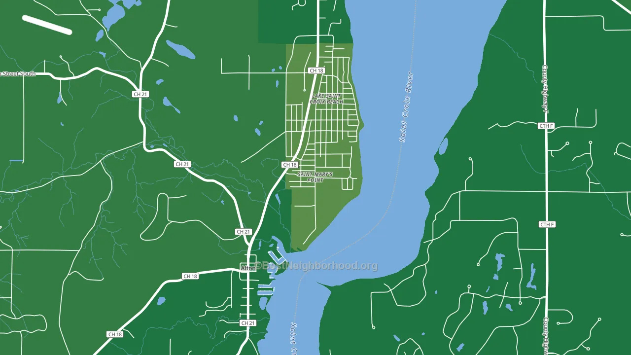 St. Marys Point, MN block-group voter-turnout map