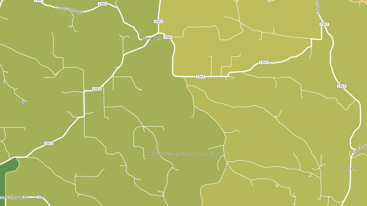 St. Marys, WI block-group voter-turnout map