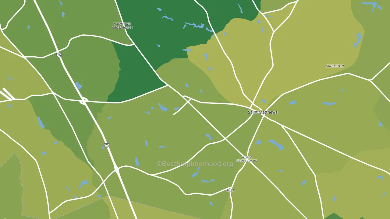 St. Matthews, SC block-group voter-turnout map