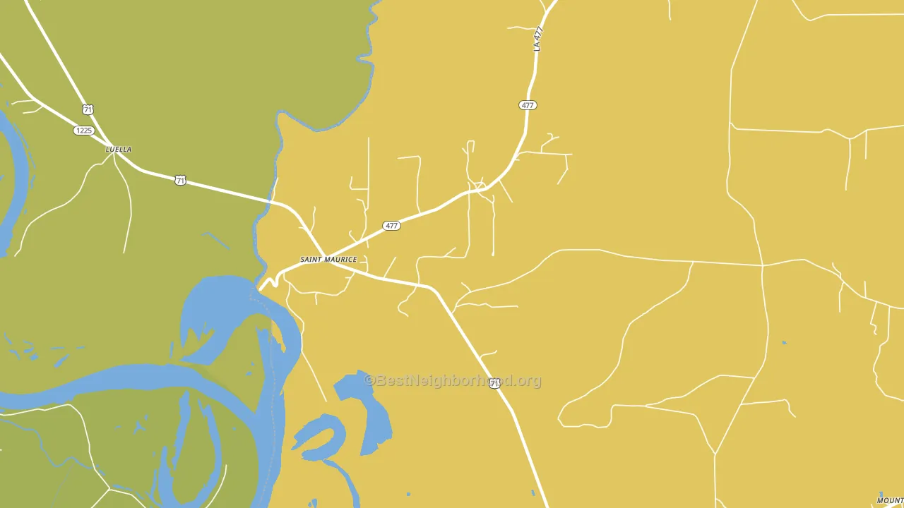 St. Maurice, LA block-group voter-turnout map