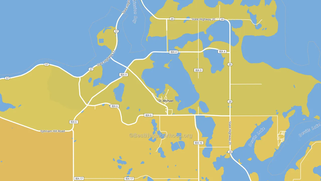 St. Michael, ND block-group voter-turnout map