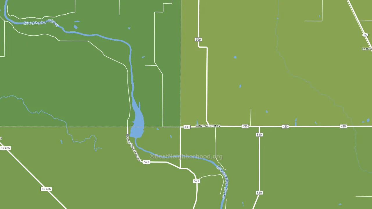St. Nicholas, MI block-group voter-turnout map