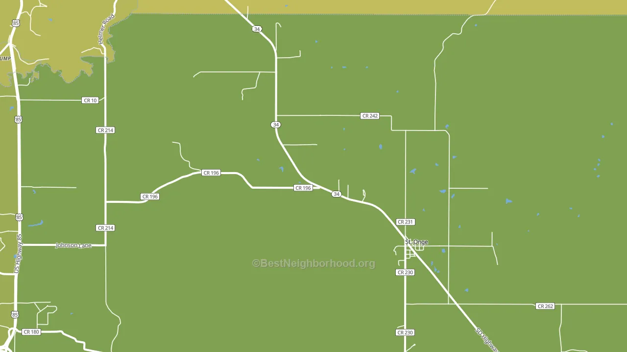 St. Onge, SD block-group voter-turnout map