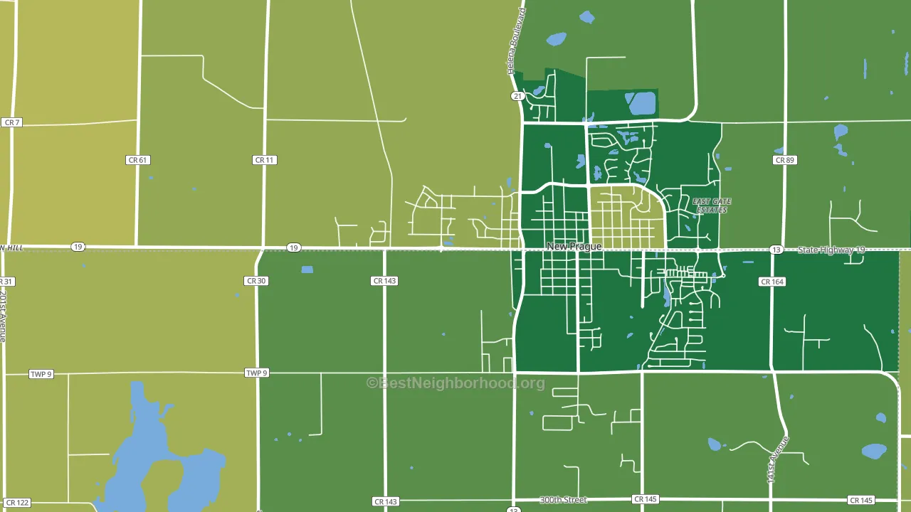 St. Patrick, MN block-group voter-turnout map
