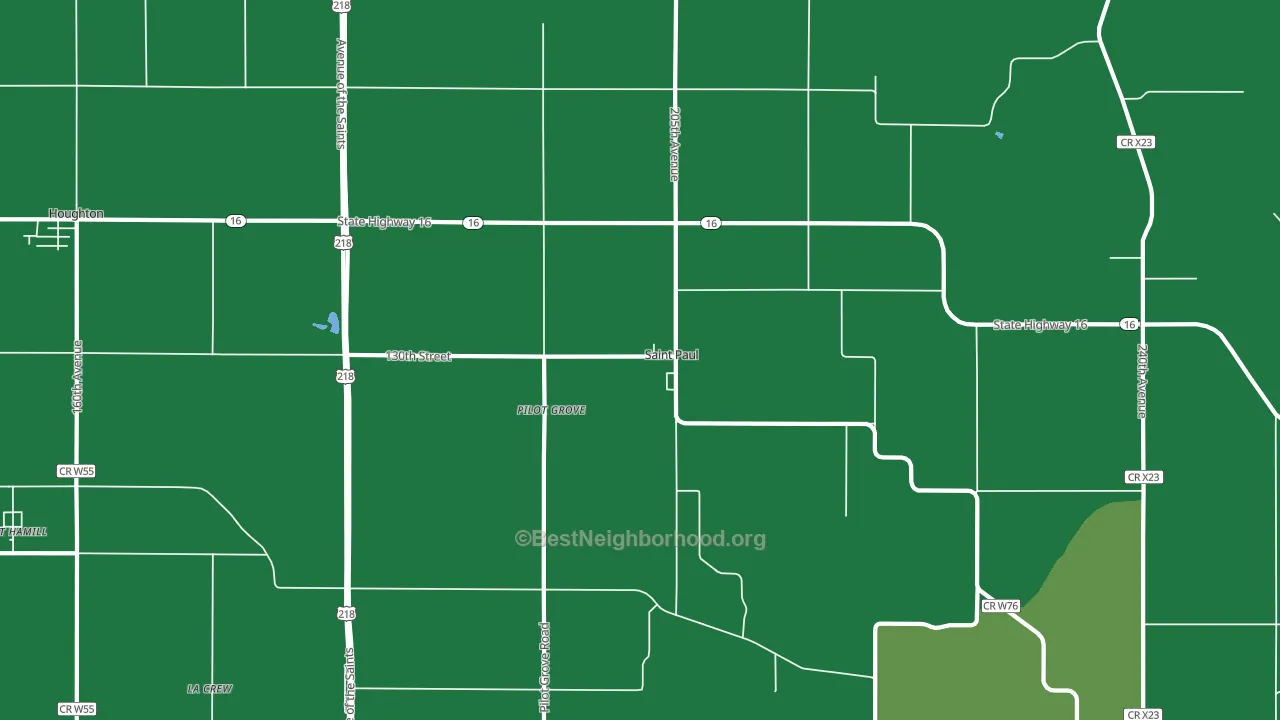St. Paul, IA block-group voter-turnout map