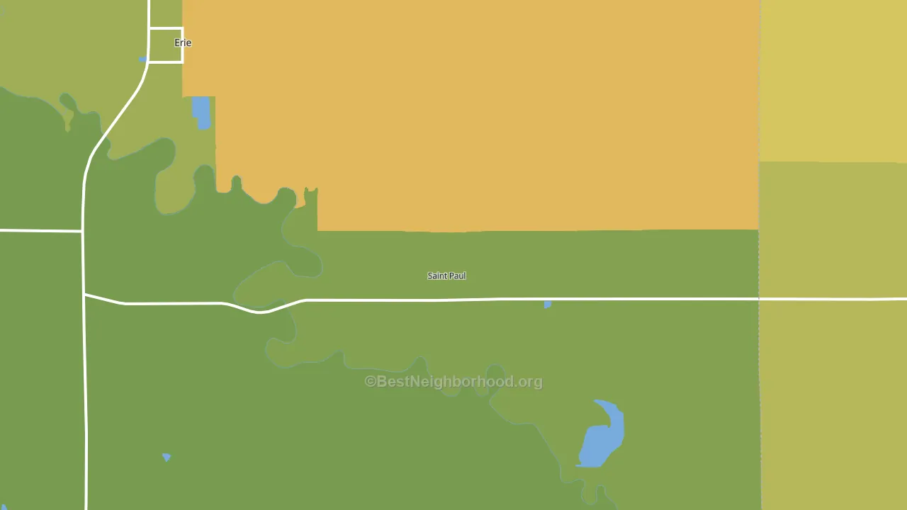 St. Paul, KS block-group voter-turnout map