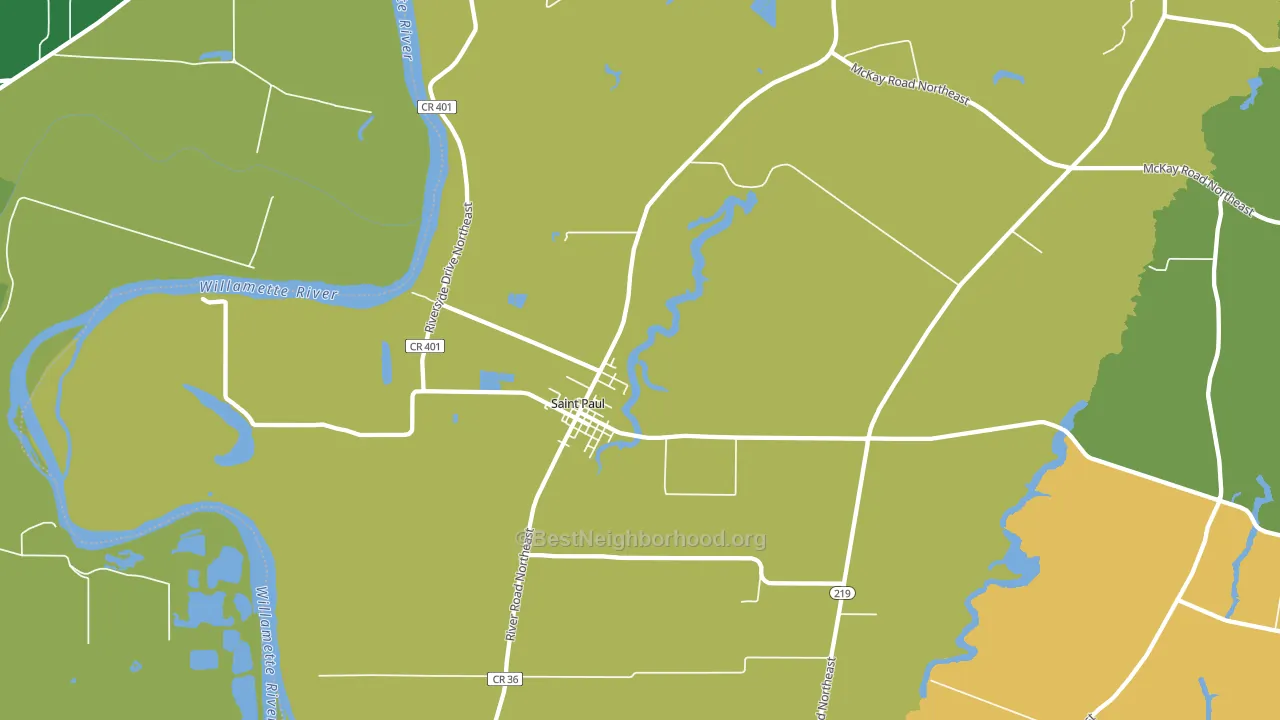 St. Paul, OR block-group voter-turnout map