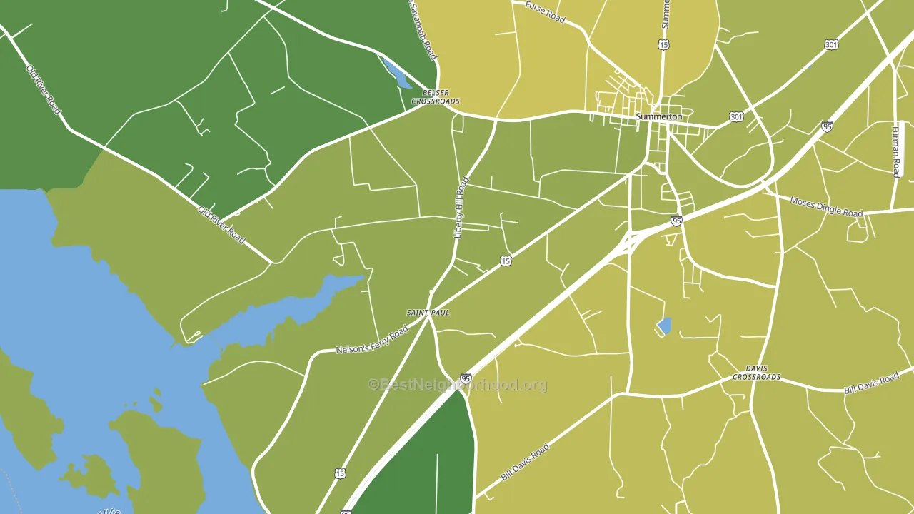 St. Paul, SC block-group voter-turnout map