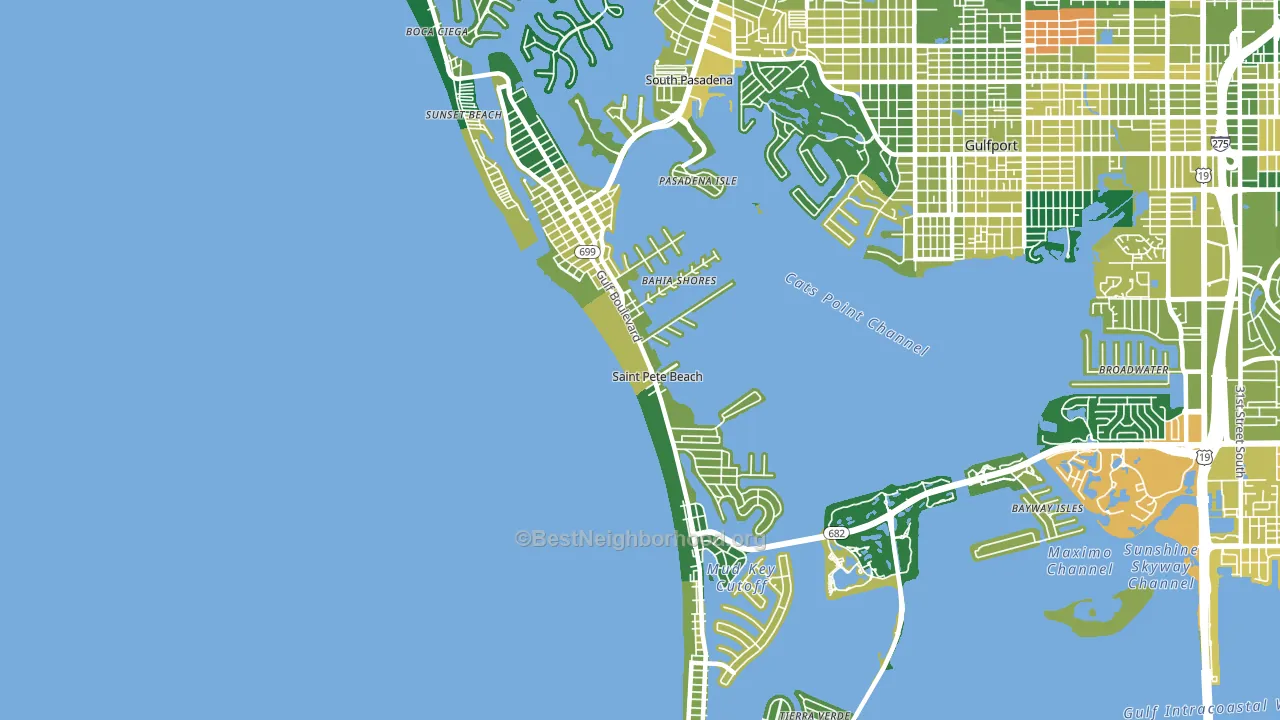 St. Pete Beach, FL block-group voter-turnout map