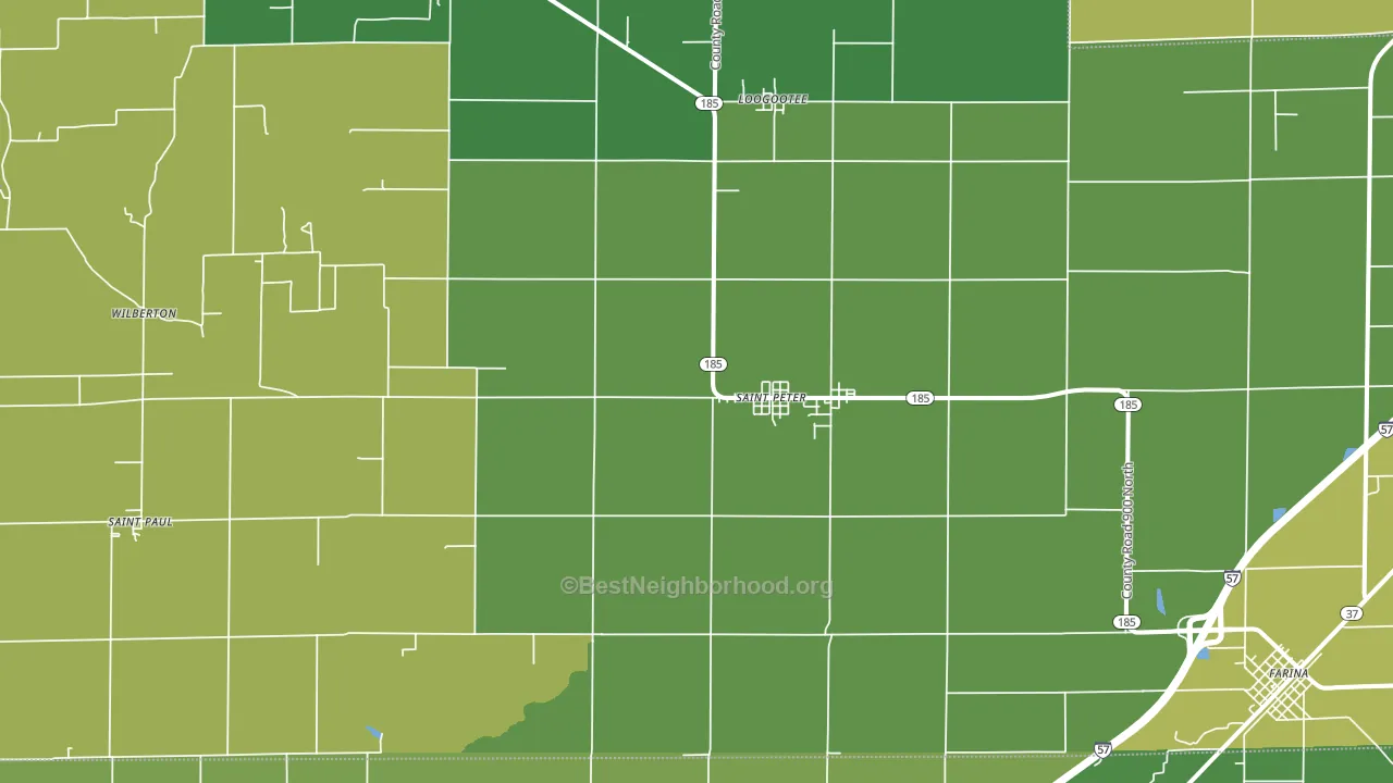 St. Peter, IL block-group voter-turnout map