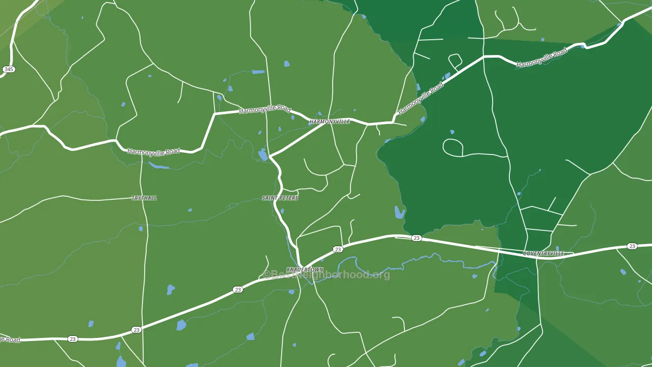 St. Peters, PA block-group voter-turnout map