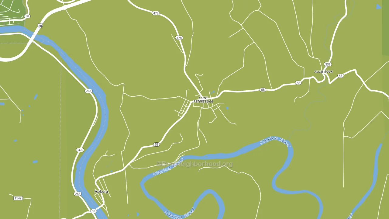 St. Petersburg, PA block-group voter-turnout map