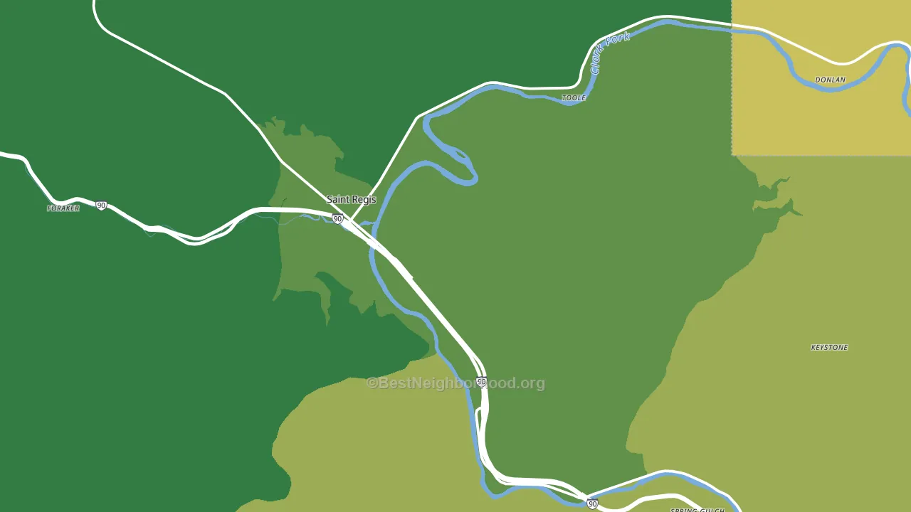 St. Regis, MT block-group voter-turnout map