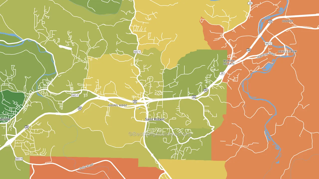 St. Robert, MO block-group voter-turnout map
