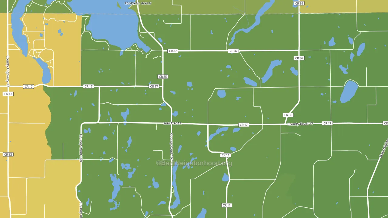 St. Rosa, MN block-group voter-turnout map