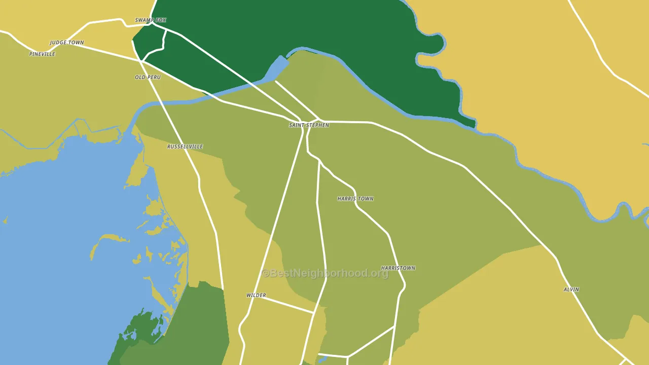 St. Stephen, SC block-group voter-turnout map