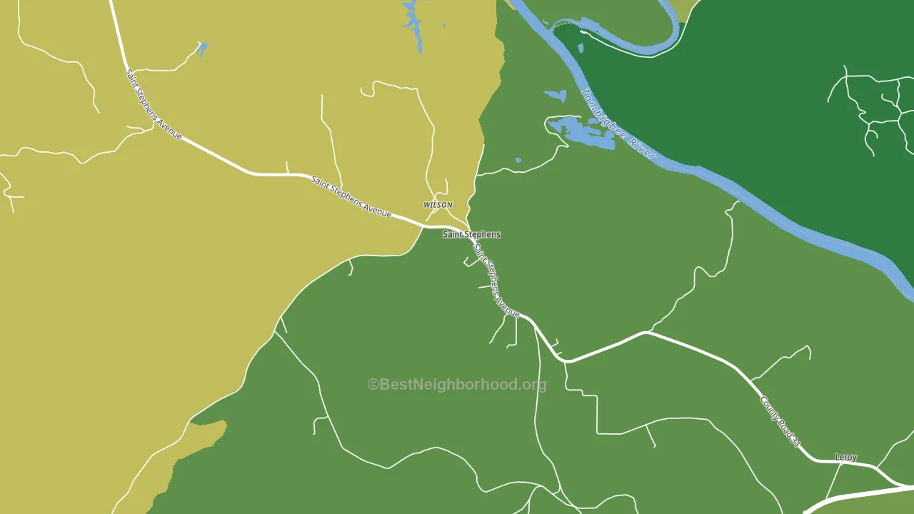 St. Stephens, AL block-group voter-turnout map