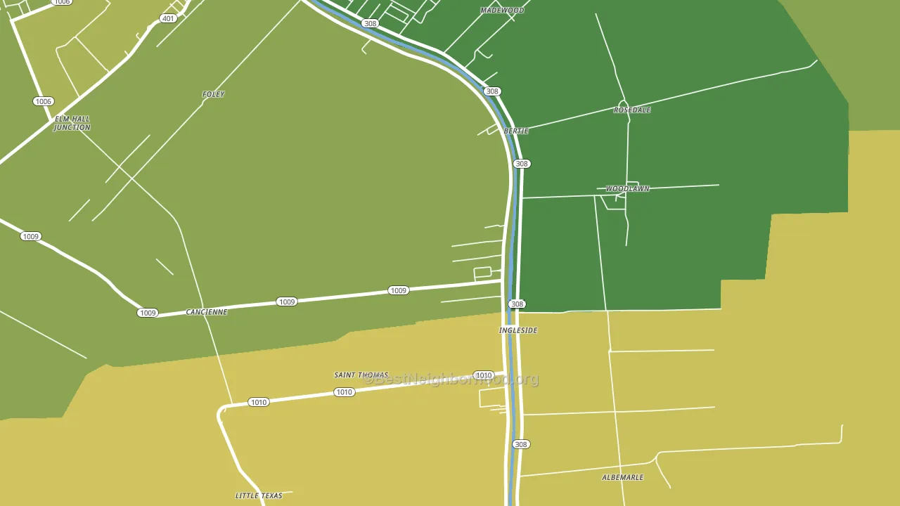 St. Thomas, LA block-group voter-turnout map