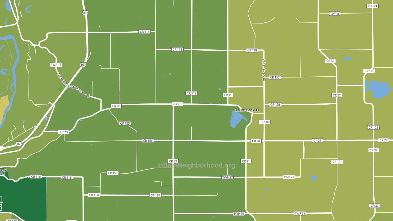St. Thomas, MN block-group voter-turnout map