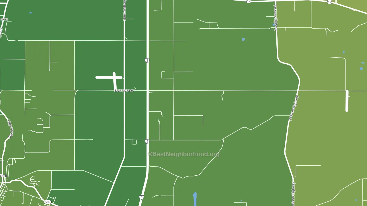 St. Urbans, WA block-group voter-turnout map