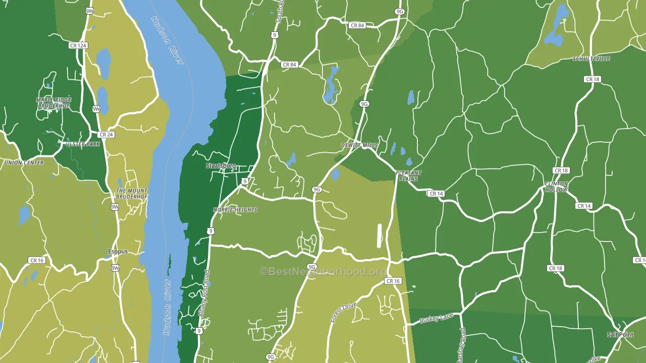 Staatsburg, NY block-group voter-turnout map