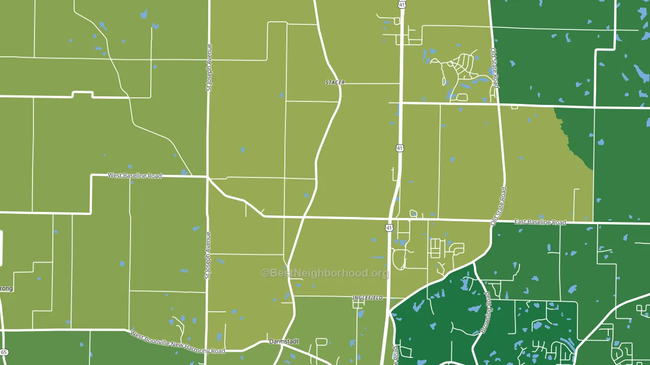 Stacer, IN block-group voter-turnout map