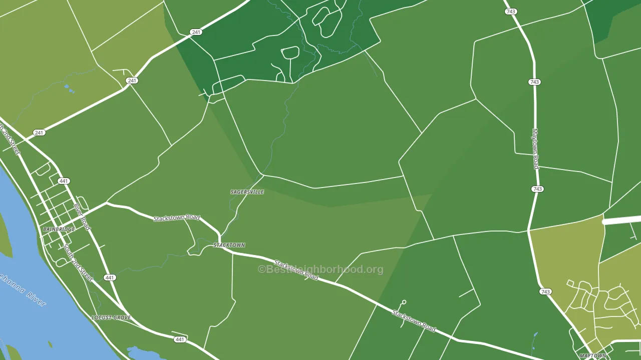 Stacktown, PA block-group voter-turnout map