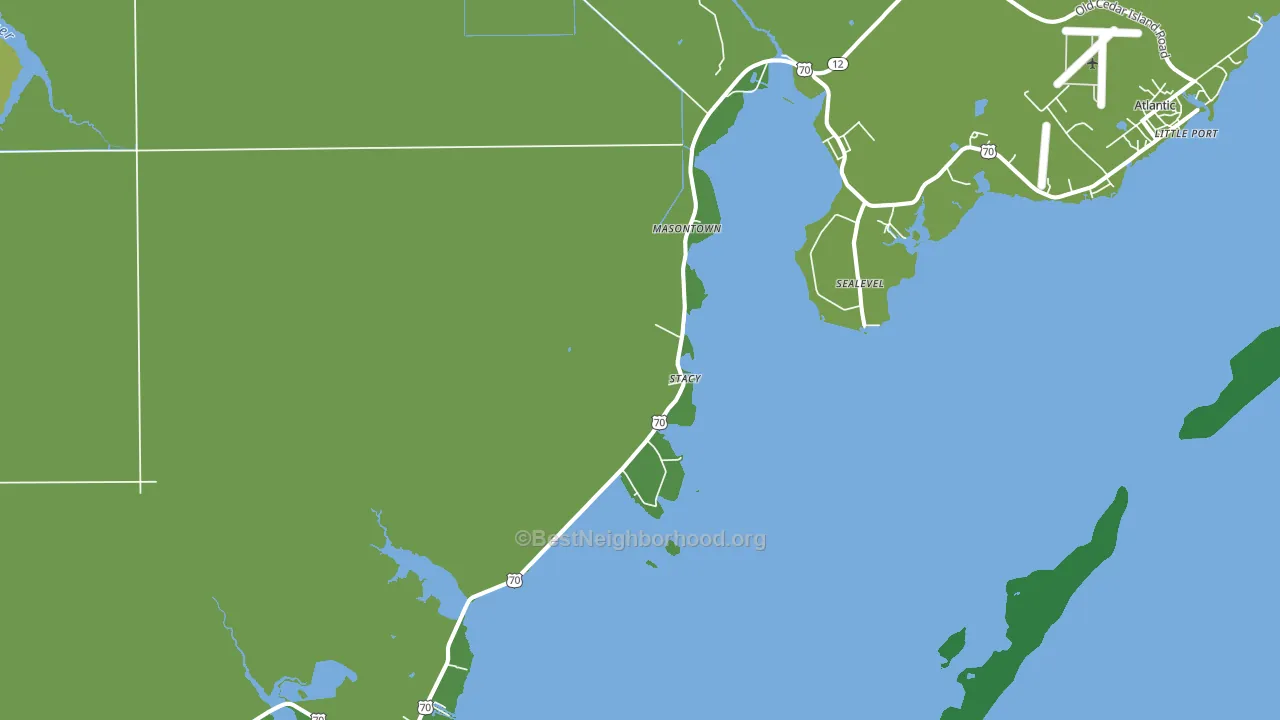 Stacy, NC block-group voter-turnout map
