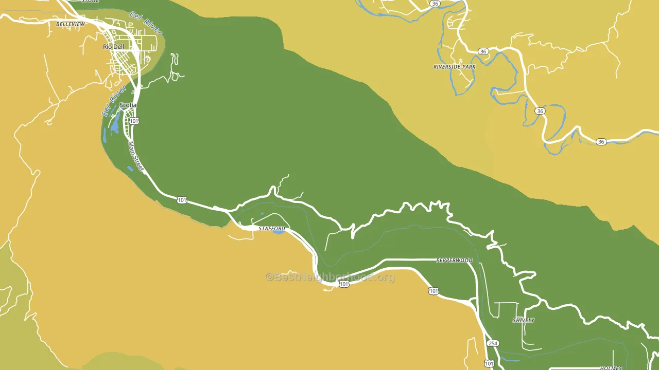 Stafford, CA block-group voter-turnout map