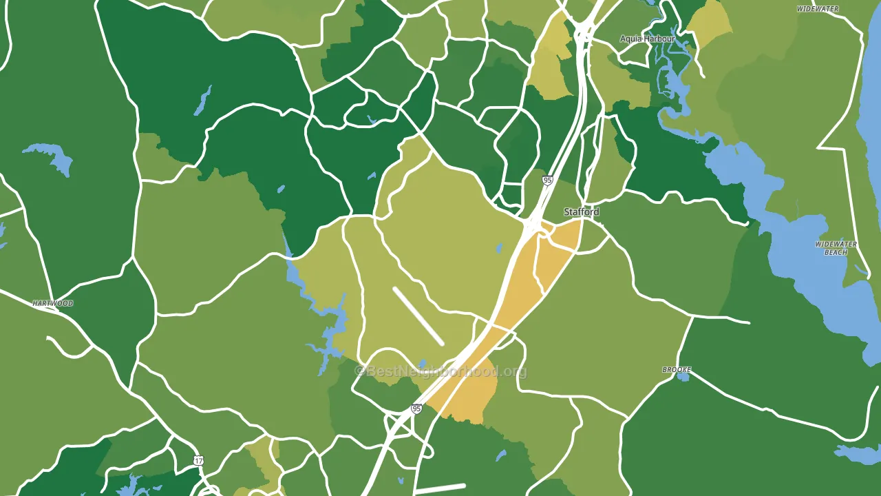 Stafford County, VA block-group voter-turnout map