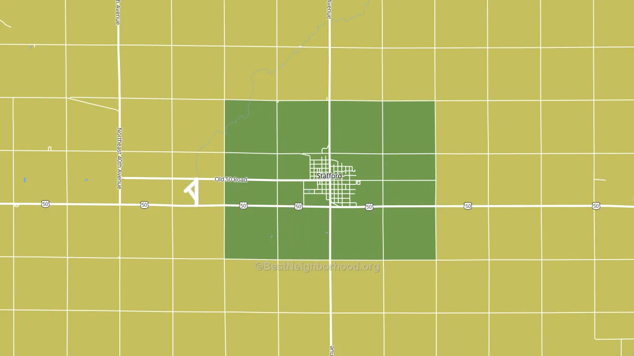 Stafford, KS block-group voter-turnout map