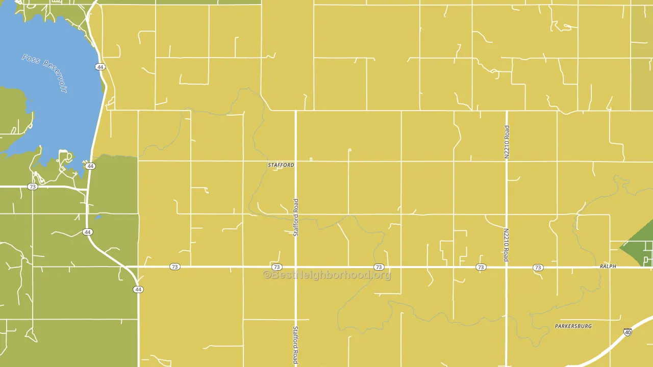 Stafford, OK block-group voter-turnout map
