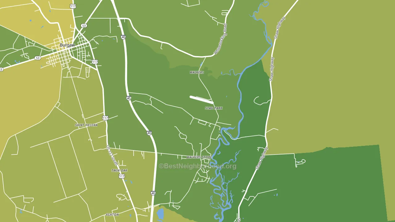 Stag Park, NC block-group voter-turnout map