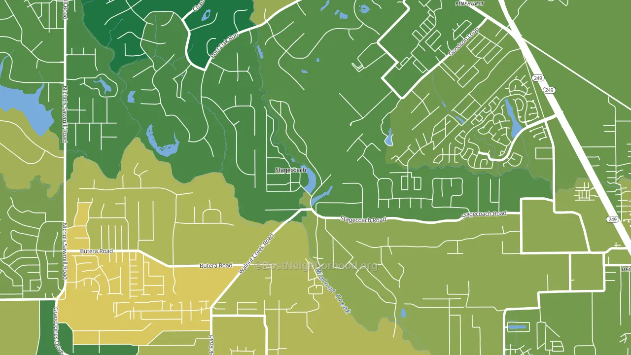 Stagecoach, TX block-group voter-turnout map
