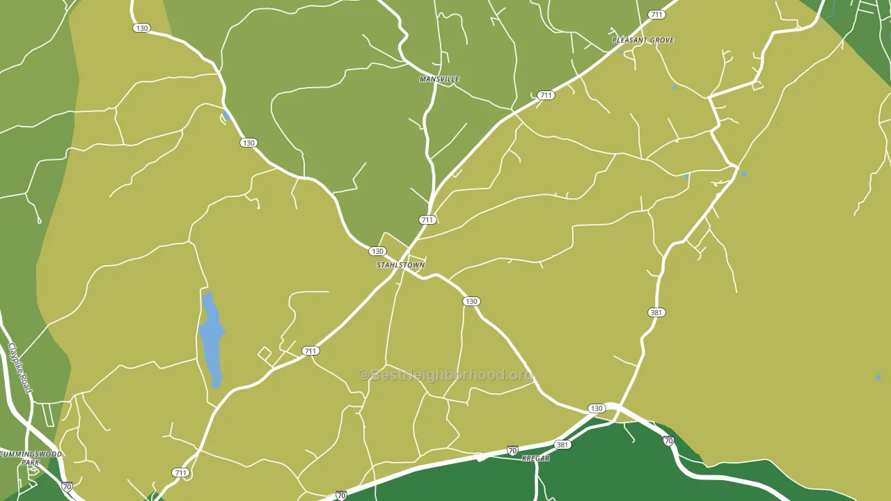 Stahlstown, PA block-group voter-turnout map