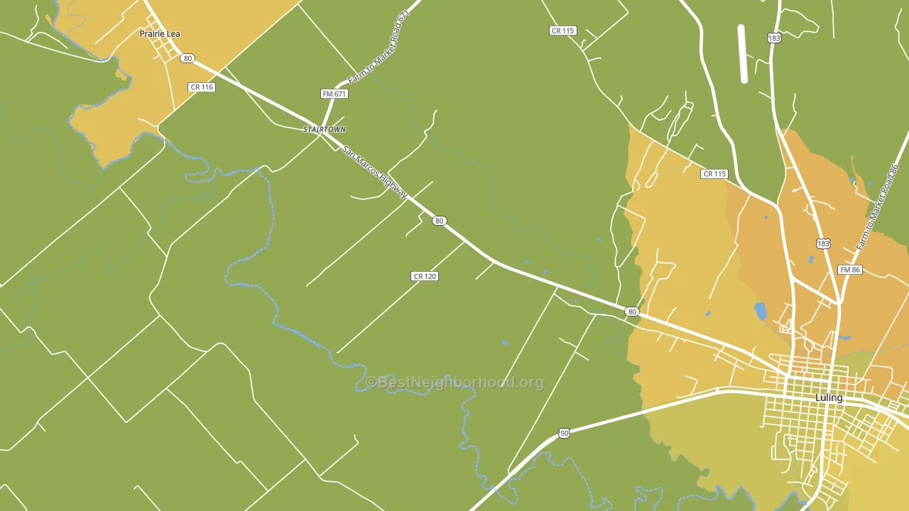 Stairtown, TX block-group voter-turnout map