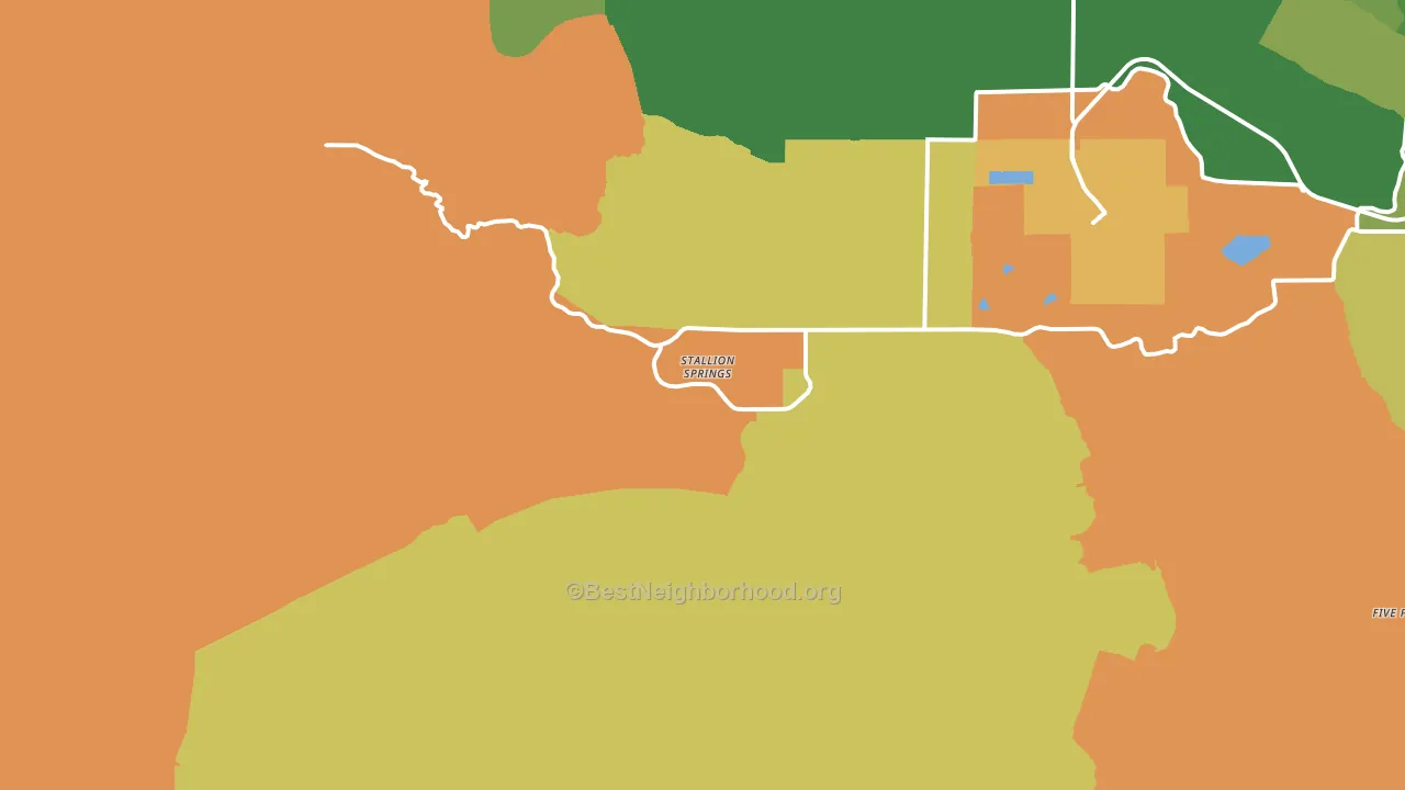 Stallion Springs, CA block-group voter-turnout map