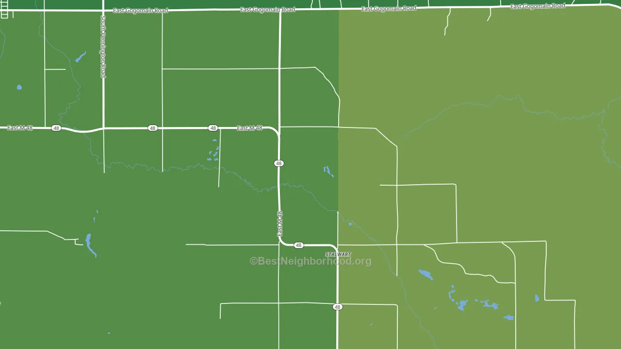 Stalwart, MI block-group voter-turnout map